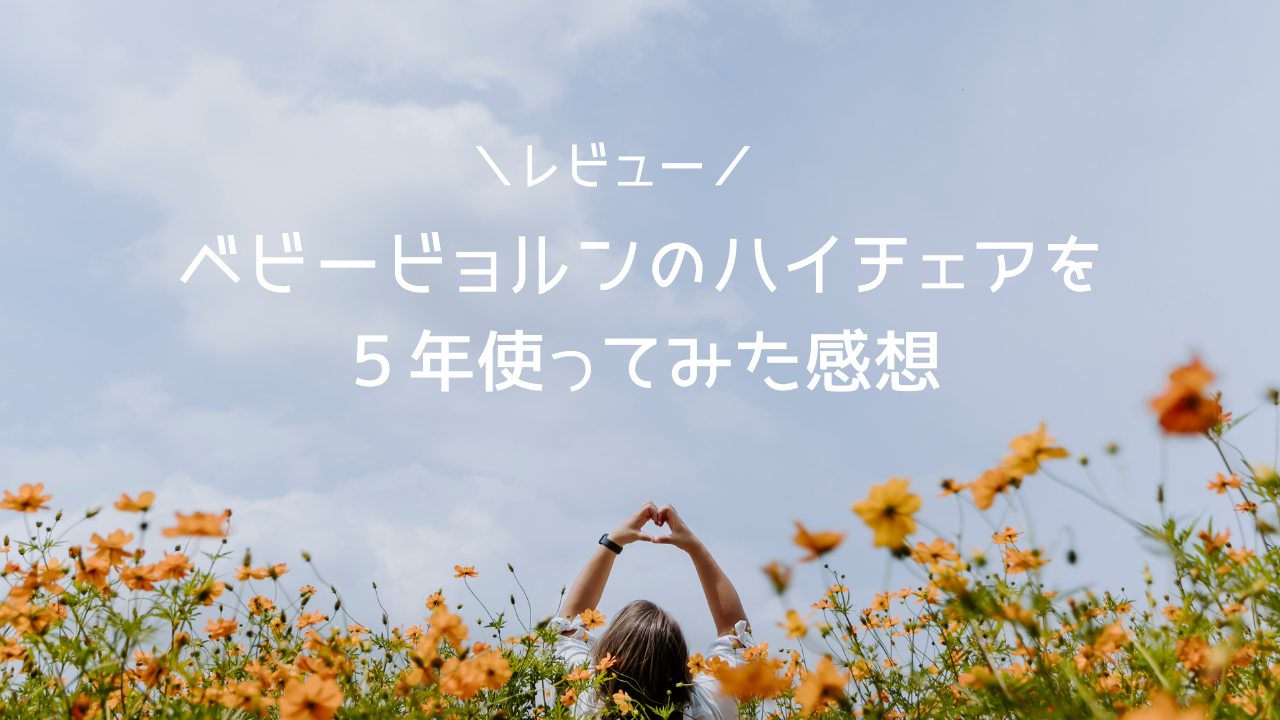 ハイチェア　ベビービョルン　５年使ってみた感想　文字
